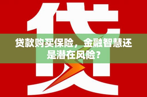 前镇贷款购买保险，金融智慧还是潜在风险？
