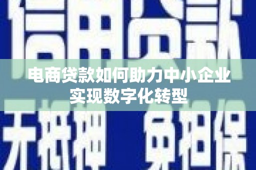 浦东电商贷款如何助力中小企业实现数字化转型