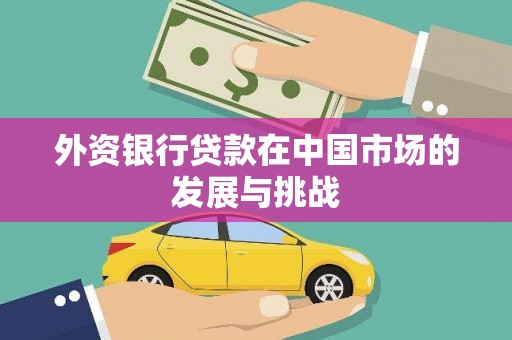 陆川外资银行贷款在中国市场的发展与挑战