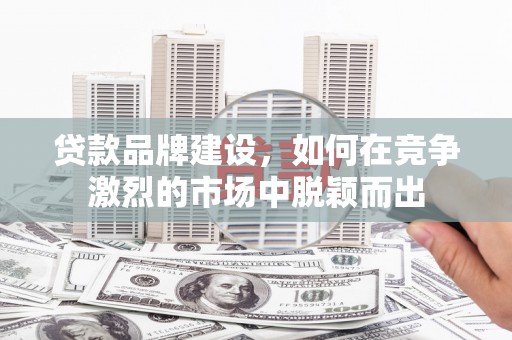 右江贷款品牌建设，如何在竞争激烈的市场中脱颖而出
