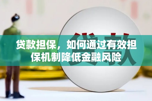 镇康贷款担保，如何通过有效担保机制降低金融风险