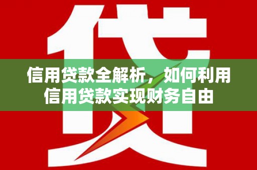 谢通门信用贷款全解析，如何利用信用贷款实现财务自由